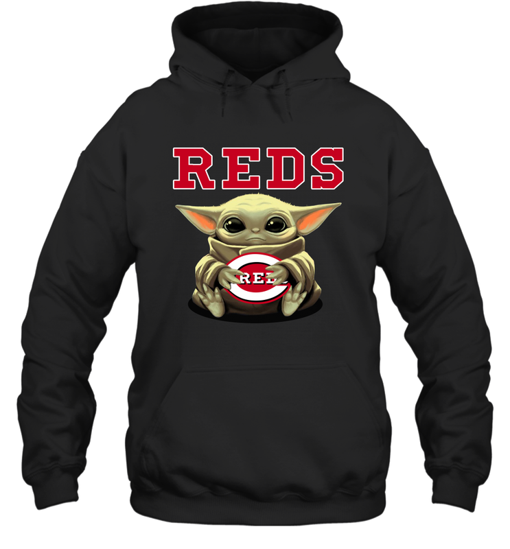 Baby Yoda Hugs The Cincinnati Reds Shirts Hoodie - PrimaryTee Baby Yoda Hugs The Cincinnati Reds Shirts Hoodie - PrimaryTee