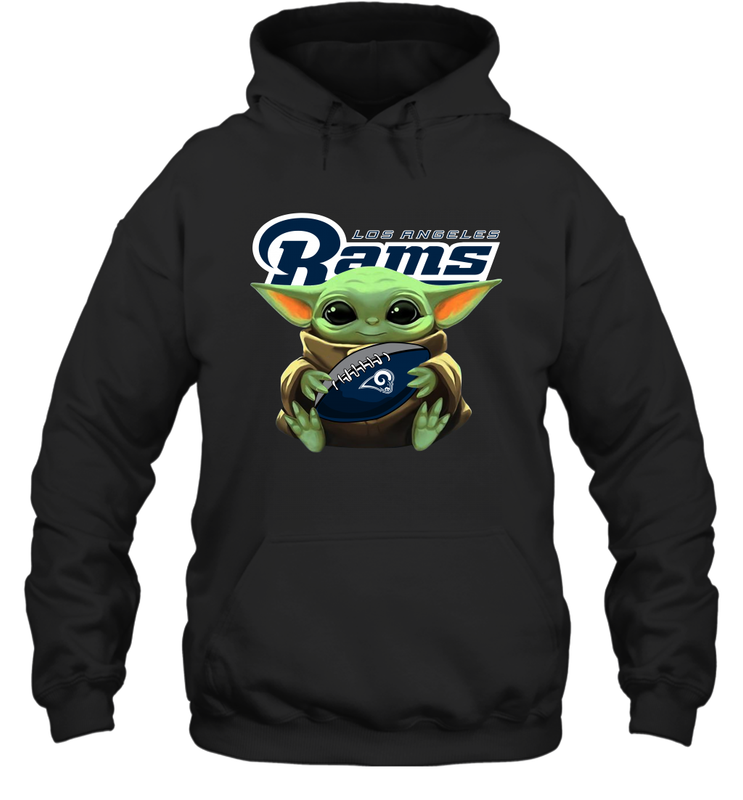 Baby Yoda Loves The Los Angeles Rams Star Wars NFL Shirts Hoodie - PrimaryTee Baby Yoda Loves The Los Angeles Rams Star Wars NFL Shirts Hoodie - PrimaryTee