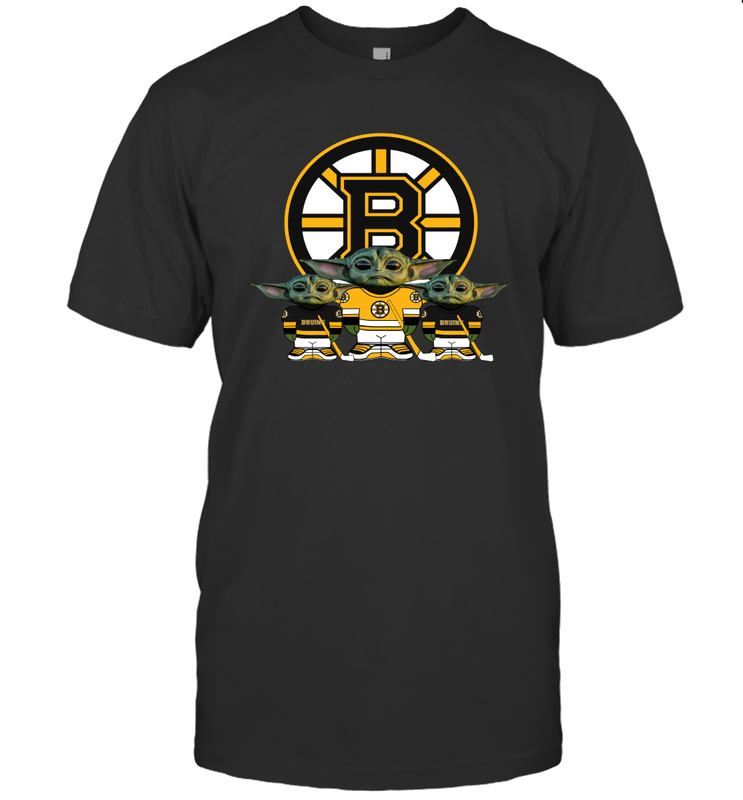 Boston Bruins Star Wars Logo Baby Yoda Men's T-Shirt - PrimaryTee Boston Bruins Star Wars Logo Baby Yoda Men's T-Shirt - PrimaryTee