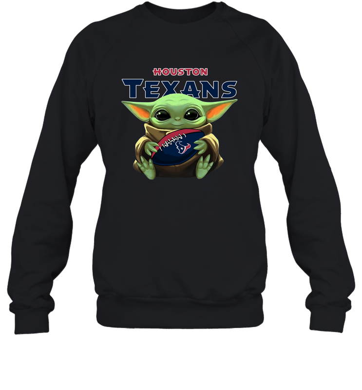 Baby Yoda Loves The Houston Texans Star Wars NFL Shirts Sweatshirt - PrimaryTee Baby Yoda Loves The Houston Texans Star Wars NFL Shirts Sweatshirt - PrimaryTee