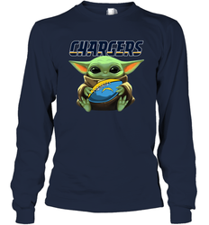 Baby Yoda Loves The Los Angeles Chargers Star Wars NFL Shirts Long Sleeve T-Shirt - PrimaryTee Baby Yoda Loves The Los Angeles Chargers Star Wars NFL Shirts Long Sleeve T-Shirt - PrimaryTee