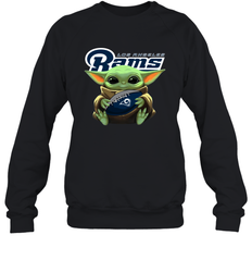 Baby Yoda Loves The Los Angeles Rams Star Wars NFL Shirts Sweatshirt - PrimaryTee Baby Yoda Loves The Los Angeles Rams Star Wars NFL Shirts Sweatshirt - PrimaryTee