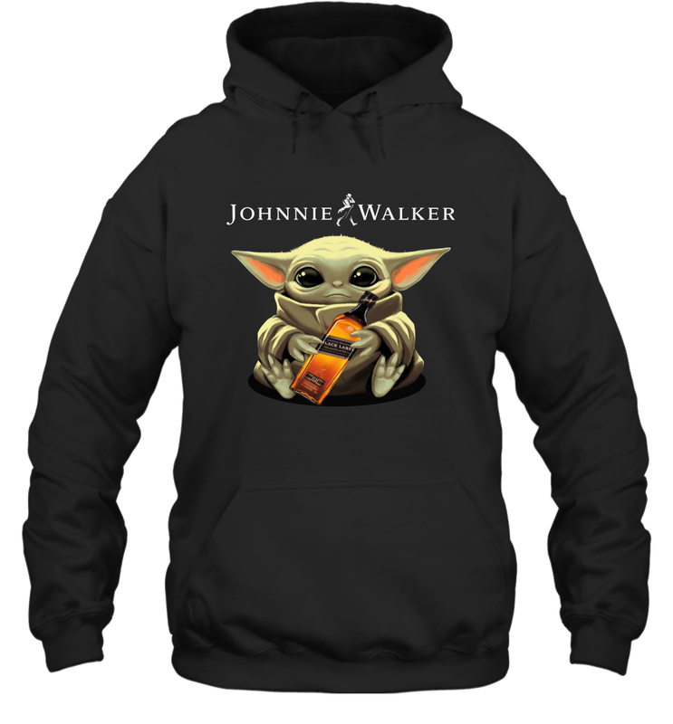 Baby Yoda Hugs Johnnie Walker Bottle Star Wars Shirts Hoodie - PrimaryTee Baby Yoda Hugs Johnnie Walker Bottle Star Wars Shirts Hoodie - PrimaryTee