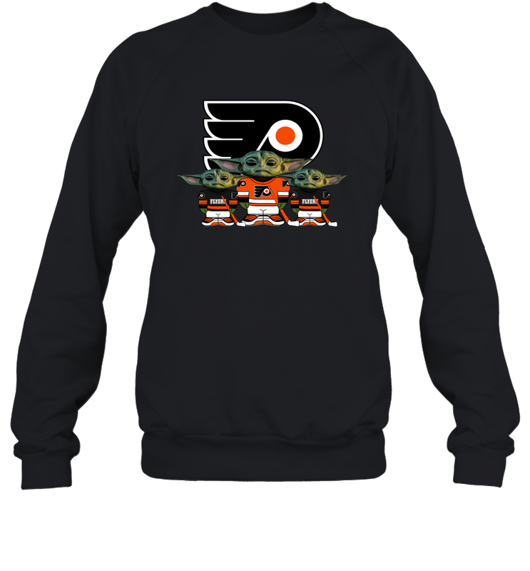 Philadelphia Flyers Star Wars Logo Baby Yoda Sweatshirt - PrimaryTee Philadelphia Flyers Star Wars Logo Baby Yoda Sweatshirt - PrimaryTee