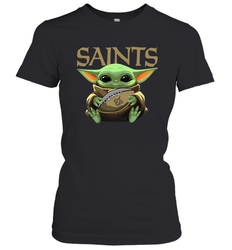 Baby Yoda Loves The New Orleans Saints Star Wars NFL Shirts Women's T-Shirt - PrimaryTee Baby Yoda Loves The New Orleans Saints Star Wars NFL Shirts Women's T-Shirt - PrimaryTee