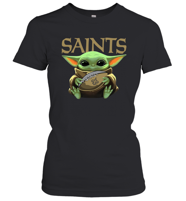 Baby Yoda Loves The New Orleans Saints Star Wars NFL Shirts Women's T-Shirt - PrimaryTee Baby Yoda Loves The New Orleans Saints Star Wars NFL Shirts Women's T-Shirt - PrimaryTee