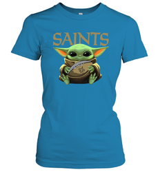 Baby Yoda Loves The New Orleans Saints Star Wars NFL Shirts Women's T-Shirt - PrimaryTee Baby Yoda Loves The New Orleans Saints Star Wars NFL Shirts Women's T-Shirt - PrimaryTee