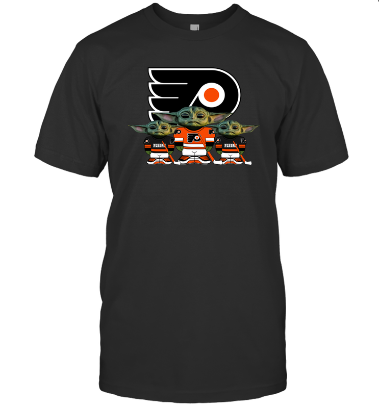 Philadelphia Flyers Star Wars Logo Baby Yoda Men's T-Shirt - PrimaryTee Philadelphia Flyers Star Wars Logo Baby Yoda Men's T-Shirt - PrimaryTee