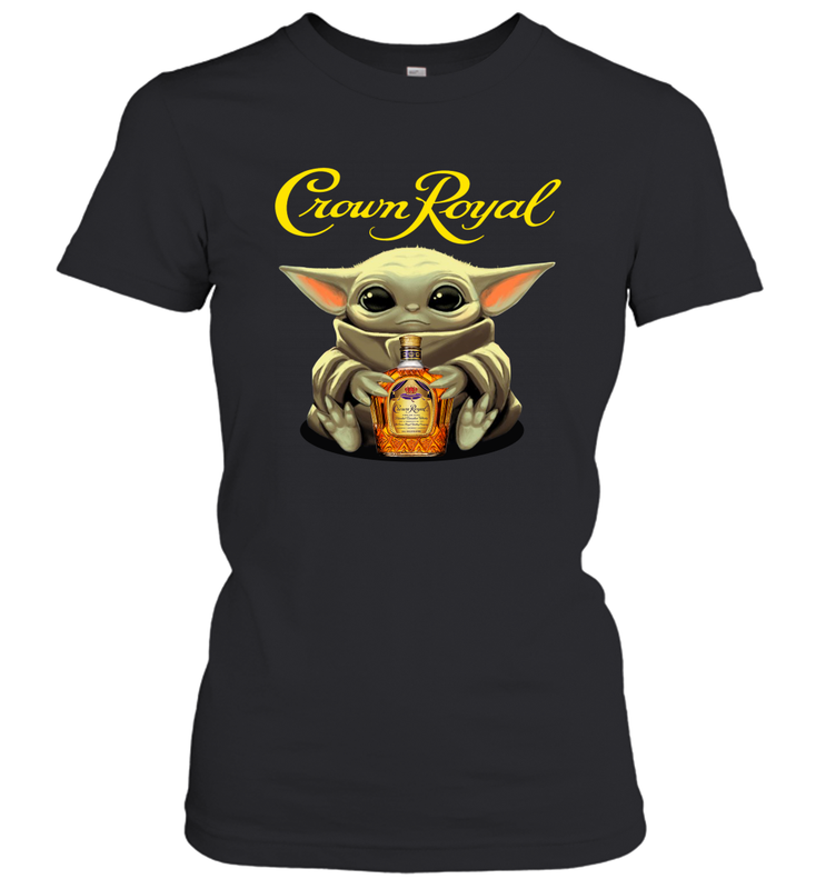 Baby Yoda Hugs Crown Royal Bottle Star Wars Shirts Women's T-Shirt - PrimaryTee Baby Yoda Hugs Crown Royal Bottle Star Wars Shirts Women's T-Shirt - PrimaryTee