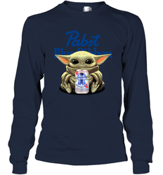 Baby Yoda Hugs Pabst Blue Ribbon Beer Can Star Wars Shirts Long Sleeve T-Shirt - PrimaryTee Baby Yoda Hugs Pabst Blue Ribbon Beer Can Star Wars Shirts Long Sleeve T-Shirt - PrimaryTee