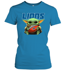 Baby Yoda Loves The Detroit Lions Star Wars NFL Shirts Women's T-Shirt - PrimaryTee Baby Yoda Loves The Detroit Lions Star Wars NFL Shirts Women's T-Shirt - PrimaryTee