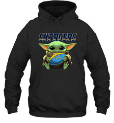 Baby Yoda Loves The Los Angeles Chargers Star Wars NFL Shirts Hoodie - PrimaryTee Baby Yoda Loves The Los Angeles Chargers Star Wars NFL Shirts Hoodie - PrimaryTee