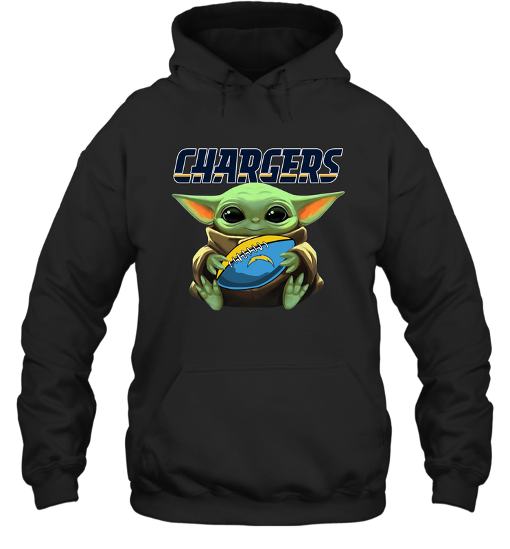 Baby Yoda Loves The Los Angeles Chargers Star Wars NFL Shirts Hoodie - PrimaryTee Baby Yoda Loves The Los Angeles Chargers Star Wars NFL Shirts Hoodie - PrimaryTee