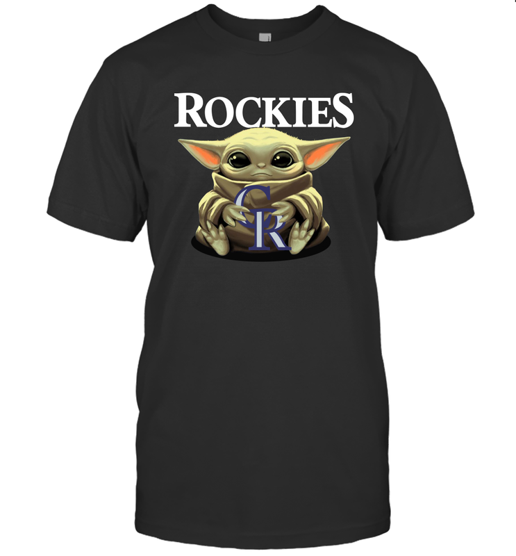 Baby Yoda Hugs The Colorado Rockies Shirts Men's T-Shirt - PrimaryTee Baby Yoda Hugs The Colorado Rockies Shirts Men's T-Shirt - PrimaryTee