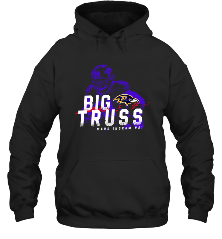 Big Truss Mark Ingram #21 Baltimore Ravens Shirt Hoodie - PrimaryTee Big Truss Mark Ingram #21 Baltimore Ravens Shirt Hoodie - PrimaryTee