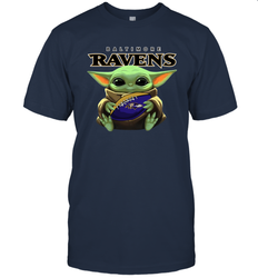 Baby Yoda Loves The Baltimore Ravens Star Wars NFL Shirts Men's T-Shirt - PrimaryTee Baby Yoda Loves The Baltimore Ravens Star Wars NFL Shirts Men's T-Shirt - PrimaryTee