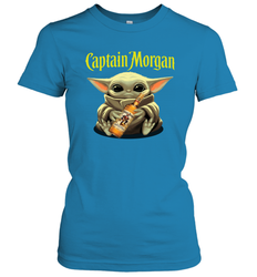 Baby Yoda Hugs Captain Morgan Bottle Star Wars Shirts Women's T-Shirt - PrimaryTee Baby Yoda Hugs Captain Morgan Bottle Star Wars Shirts Women's T-Shirt - PrimaryTee