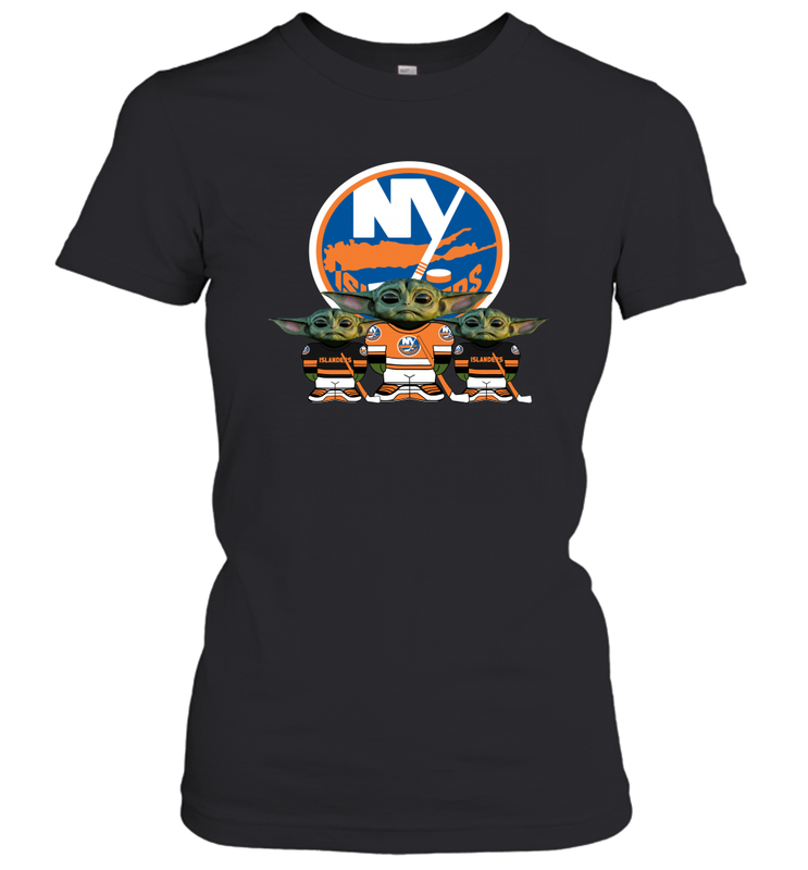 New York Islanders Star Wars Logo Baby Yoda Women's T-Shirt - PrimaryTee New York Islanders Star Wars Logo Baby Yoda Women's T-Shirt - PrimaryTee