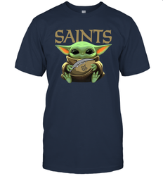 Baby Yoda Loves The New Orleans Saints Star Wars NFL Shirts Men's T-Shirt - PrimaryTee Baby Yoda Loves The New Orleans Saints Star Wars NFL Shirts Men's T-Shirt - PrimaryTee