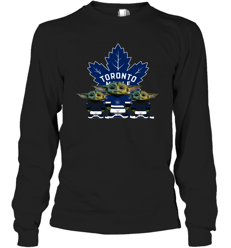 Toronto Maple Leafs Star Wars Logo Baby Yoda Long Sleeve T-Shirt - PrimaryTee Toronto Maple Leafs Star Wars Logo Baby Yoda Long Sleeve T-Shirt - PrimaryTee