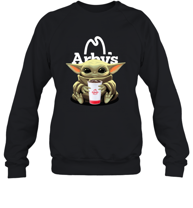 Baby Yoda Hugs Arbys Cup Star Wars Shirts Sweatshirt - PrimaryTee Baby Yoda Hugs Arbys Cup Star Wars Shirts Sweatshirt - PrimaryTee
