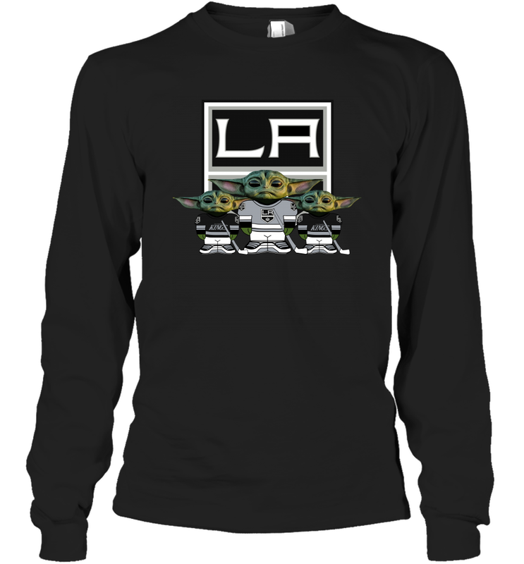 Los Angeles Kings Star Wars Logo Baby Yoda Long Sleeve T-Shirt - PrimaryTee Los Angeles Kings Star Wars Logo Baby Yoda Long Sleeve T-Shirt - PrimaryTee