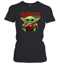 Baby Yoda Loves The San Francisco 49ers Star Wars NFL Shirts Women's T-Shirt - PrimaryTee Baby Yoda Loves The San Francisco 49ers Star Wars NFL Shirts Women's T-Shirt - PrimaryTee