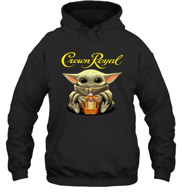 Baby Yoda Hugs Crown Royal Bottle Star Wars Shirts Hoodie - PrimaryTee Baby Yoda Hugs Crown Royal Bottle Star Wars Shirts Hoodie - PrimaryTee