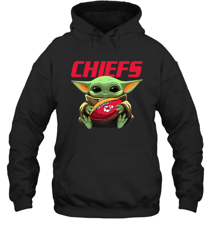 Baby Yoda Loves The Kansas City Chiefs Star Wars NFL Shirts Hoodie - PrimaryTee Baby Yoda Loves The Kansas City Chiefs Star Wars NFL Shirts Hoodie - PrimaryTee