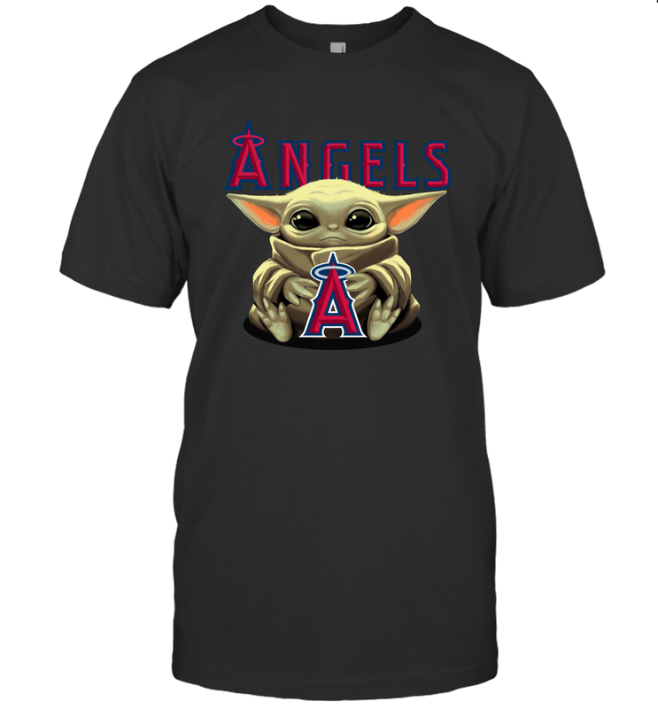 Baby Yoda Hugs The Los Angeles Angels Shirts Men's T-Shirt - PrimaryTee Baby Yoda Hugs The Los Angeles Angels Shirts Men's T-Shirt - PrimaryTee