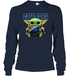 Baby Yoda Loves The Dallas Cowboys Star Wars NFL Shirts Long Sleeve T-Shirt - PrimaryTee Baby Yoda Loves The Dallas Cowboys Star Wars NFL Shirts Long Sleeve T-Shirt - PrimaryTee