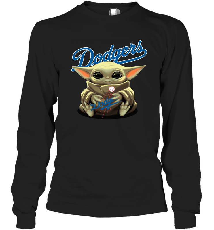 Baby Yoda Hugs The Los Angeles Dodgers Shirts Long Sleeve T-Shirt - PrimaryTee Baby Yoda Hugs The Los Angeles Dodgers Shirts Long Sleeve T-Shirt - PrimaryTee