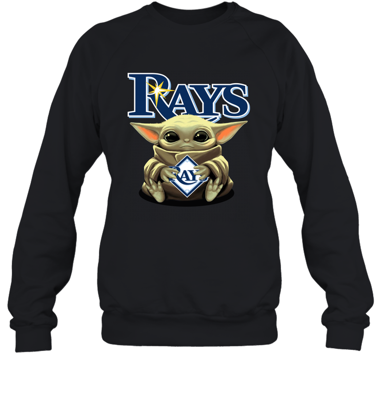 Baby Yoda Hugs The Tampa Bay Rays Shirts Sweatshirt - PrimaryTee Baby Yoda Hugs The Tampa Bay Rays Shirts Sweatshirt - PrimaryTee