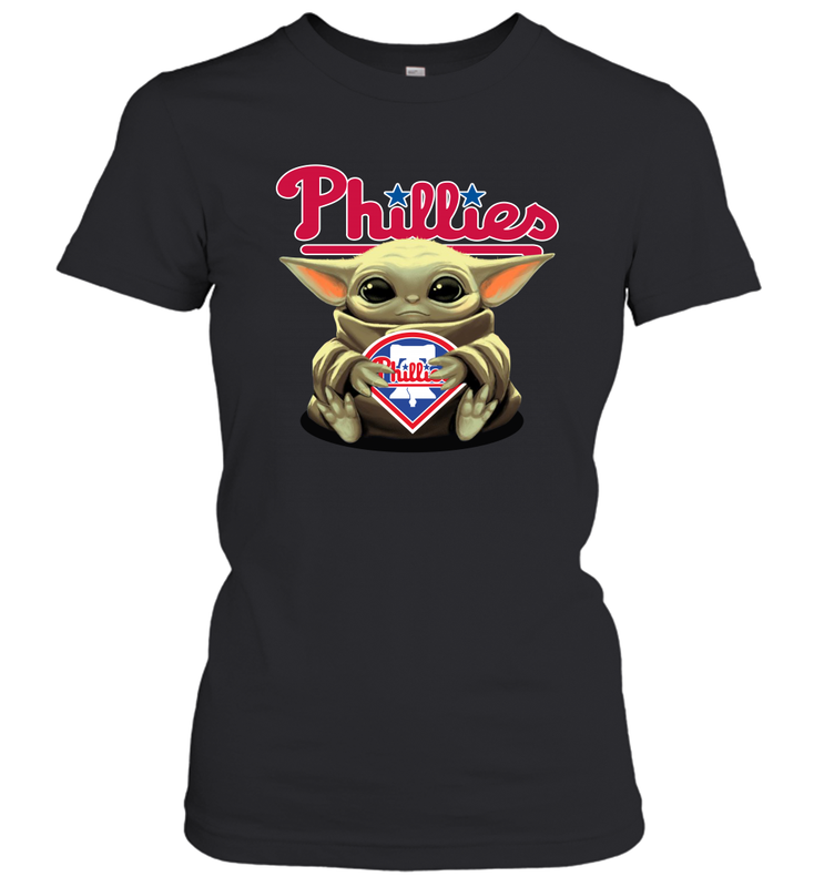 Baby Yoda Hugs The Philadelphia Phillies Shirts Women's T-Shirt - PrimaryTee Baby Yoda Hugs The Philadelphia Phillies Shirts Women's T-Shirt - PrimaryTee
