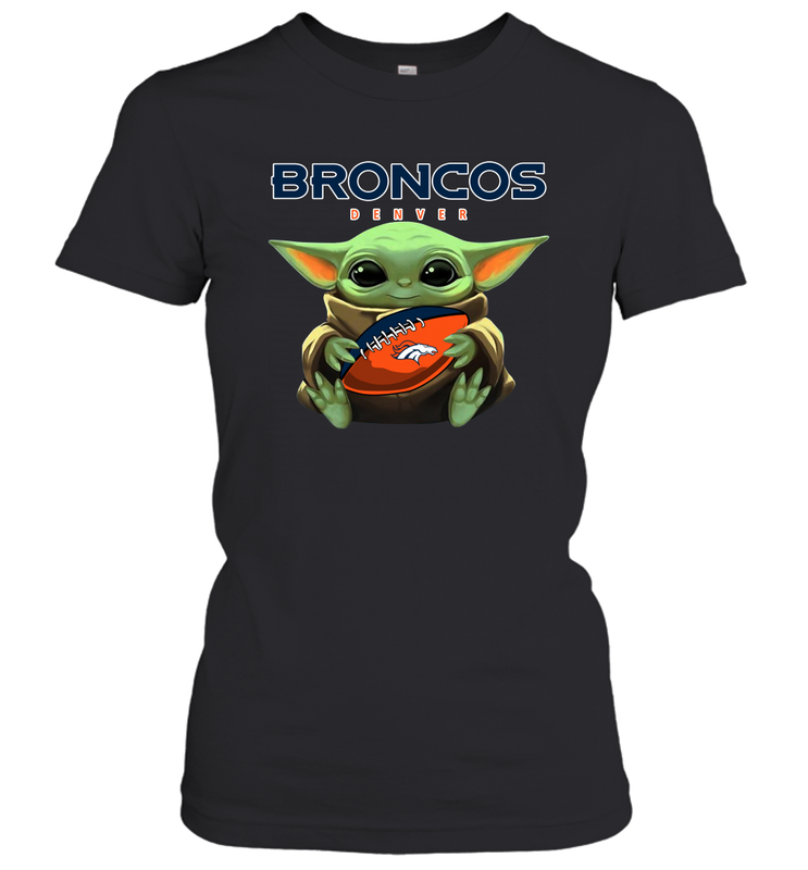 Baby Yoda Loves The Denver Broncos Star Wars NFL Shirts Women's T-Shirt - PrimaryTee Baby Yoda Loves The Denver Broncos Star Wars NFL Shirts Women's T-Shirt - PrimaryTee