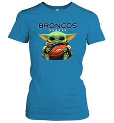 Baby Yoda Loves The Denver Broncos Star Wars NFL Shirts Women's T-Shirt - PrimaryTee Baby Yoda Loves The Denver Broncos Star Wars NFL Shirts Women's T-Shirt - PrimaryTee