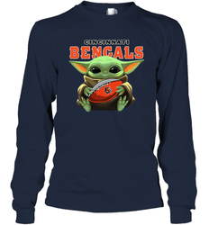 Baby Yoda Loves The Cincinnati Bengals Star Wars NFL Shirts Long Sleeve T-Shirt - PrimaryTee Baby Yoda Loves The Cincinnati Bengals Star Wars NFL Shirts Long Sleeve T-Shirt - PrimaryTee