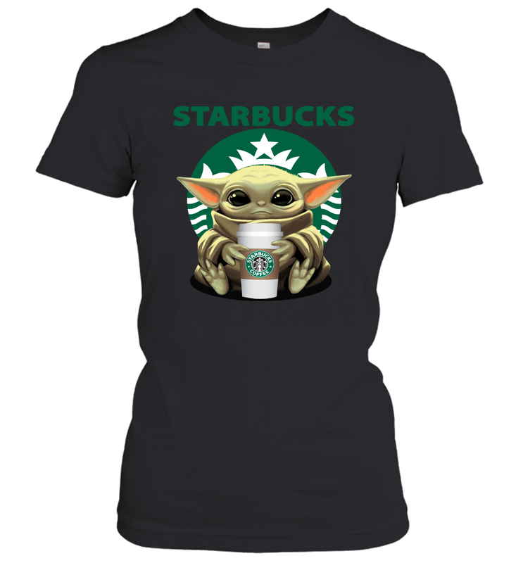 Baby Yoda Hugs Starbucks Cup Star Wars Shirts Women's T-Shirt - PrimaryTee Baby Yoda Hugs Starbucks Cup Star Wars Shirts Women's T-Shirt - PrimaryTee