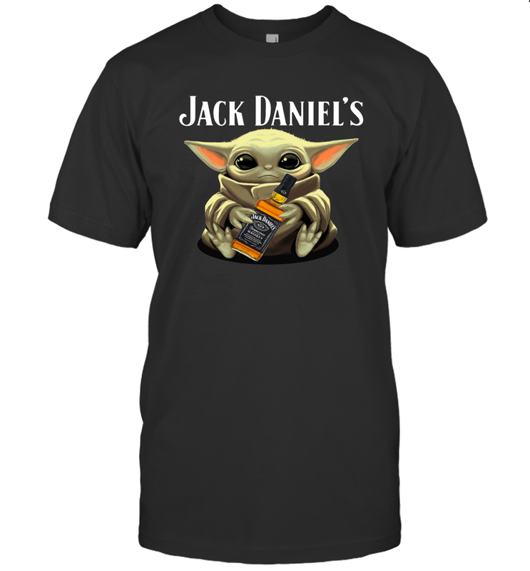 Baby Yoda Hugs Jack Daniel's Bottle Star Wars Shirts Men's T-Shirt - PrimaryTee Baby Yoda Hugs Jack Daniel's Bottle Star Wars Shirts Men's T-Shirt - PrimaryTee