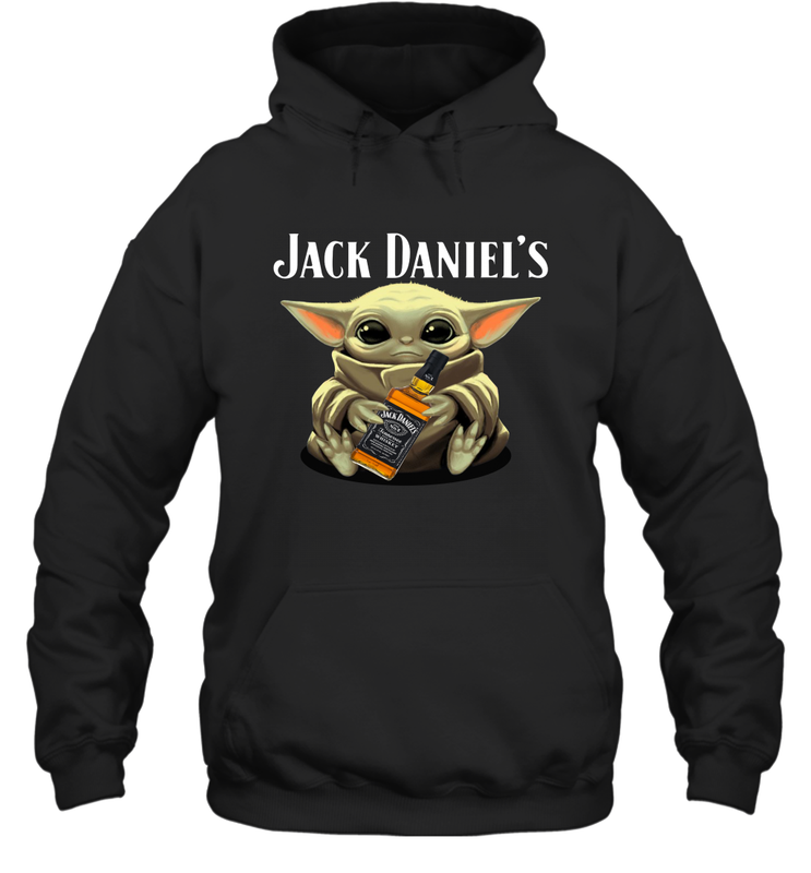 Baby Yoda Hugs Jack Daniel's Bottle Star Wars Shirts Hoodie - PrimaryTee Baby Yoda Hugs Jack Daniel's Bottle Star Wars Shirts Hoodie - PrimaryTee