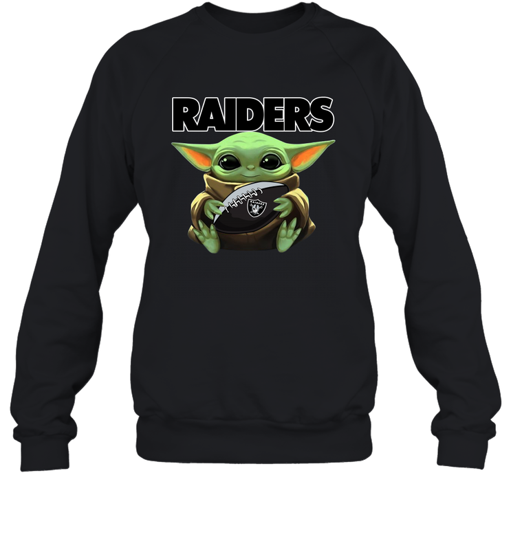 Baby Yoda Loves The Oakland Raiders Star Wars NFL Shirts Sweatshirt - PrimaryTee Baby Yoda Loves The Oakland Raiders Star Wars NFL Shirts Sweatshirt - PrimaryTee
