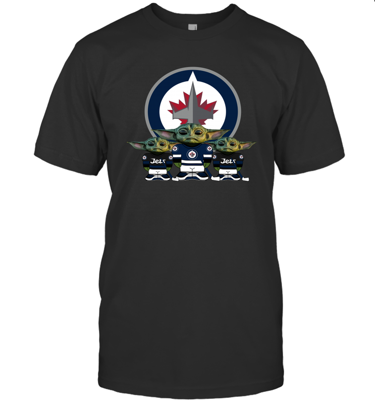 Winnipeg Jets Star Wars Logo Baby Yoda Men's T-Shirt - PrimaryTee Winnipeg Jets Star Wars Logo Baby Yoda Men's T-Shirt - PrimaryTee