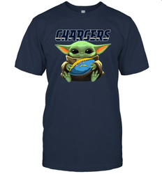 Baby Yoda Loves The Los Angeles Chargers Star Wars NFL Shirts Men's T-Shirt - PrimaryTee Baby Yoda Loves The Los Angeles Chargers Star Wars NFL Shirts Men's T-Shirt - PrimaryTee