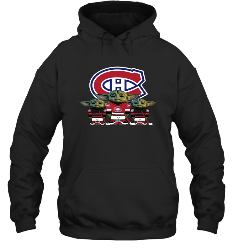 Montreal Canadiens Star Wars Logo Baby Yoda Hoodie - PrimaryTee Montreal Canadiens Star Wars Logo Baby Yoda Hoodie - PrimaryTee