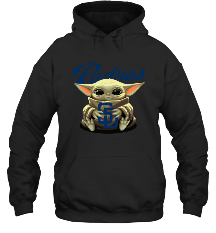 Baby Yoda Hugs The San Diego Padres Shirts Hoodie - PrimaryTee Baby Yoda Hugs The San Diego Padres Shirts Hoodie - PrimaryTee