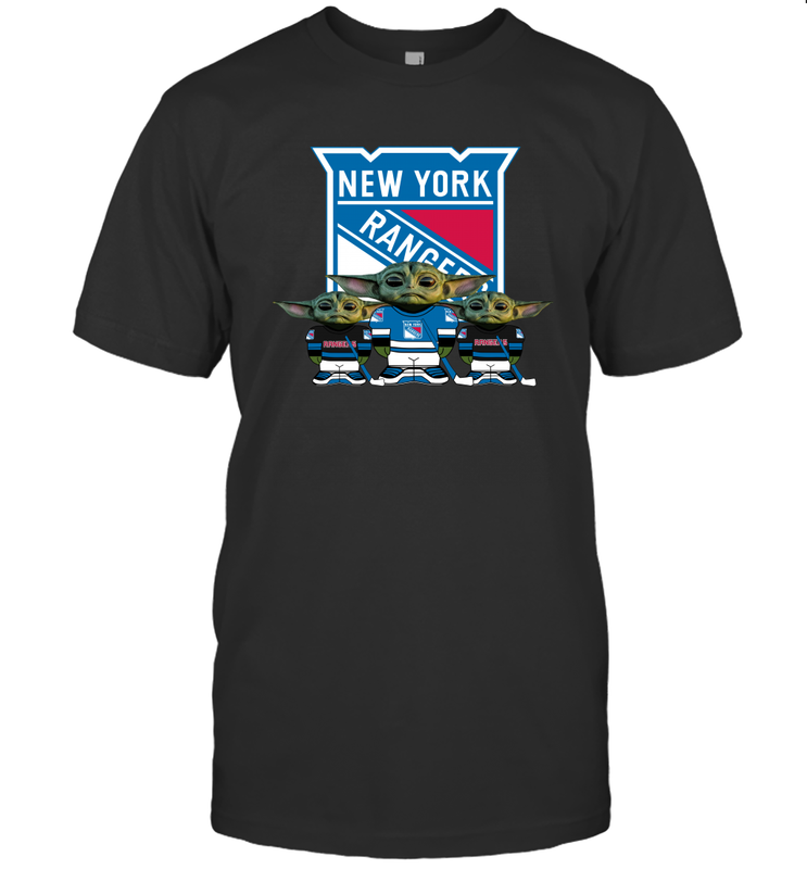 New York Rangers Star Wars Logo Baby Yoda Men's T-Shirt - PrimaryTee New York Rangers Star Wars Logo Baby Yoda Men's T-Shirt - PrimaryTee