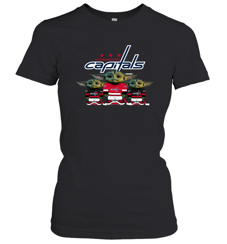Washington Capitals Star Wars Logo Baby Yoda Women's T-Shirt - PrimaryTee Washington Capitals Star Wars Logo Baby Yoda Women's T-Shirt - PrimaryTee