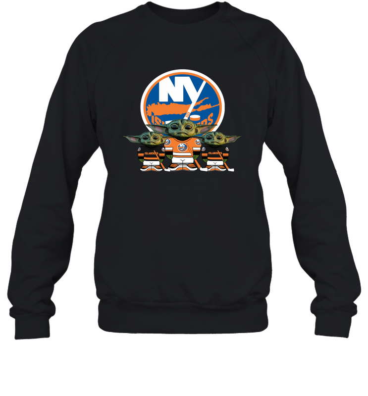 New York Islanders Star Wars Logo Baby Yoda Sweatshirt - PrimaryTee New York Islanders Star Wars Logo Baby Yoda Sweatshirt - PrimaryTee