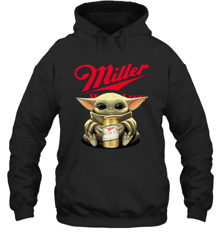 Baby Yoda Hugs Miller High Life Beer Star Wars Shirts Hoodie - PrimaryTee Baby Yoda Hugs Miller High Life Beer Star Wars Shirts Hoodie - PrimaryTee