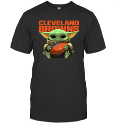 Baby Yoda Loves The Cleveland Browns Star Wars NFL Shirts Men's T-Shirt - PrimaryTee Baby Yoda Loves The Cleveland Browns Star Wars NFL Shirts Men's T-Shirt - PrimaryTee